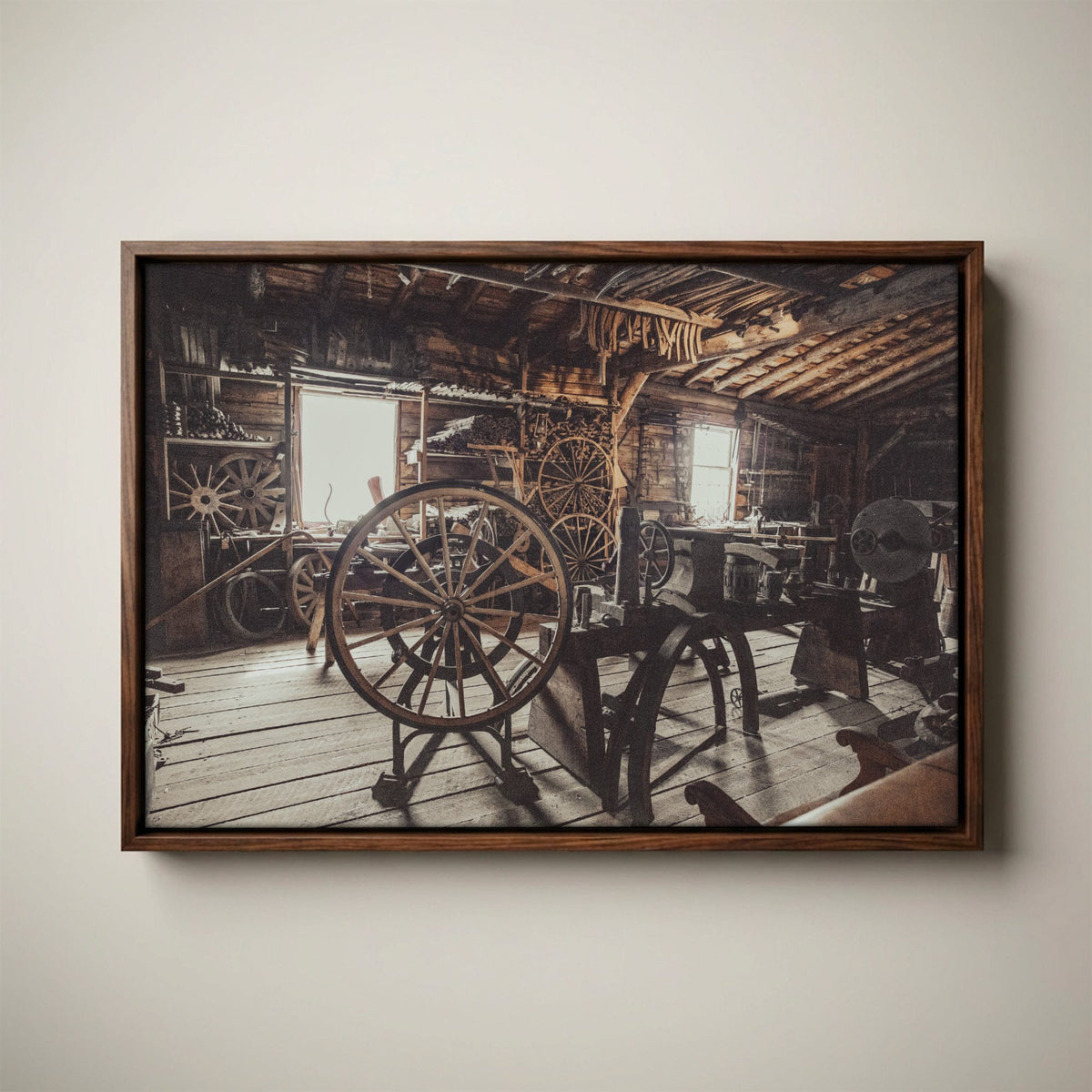 Rustic Industrial Wall Art - Vintage Workshop Print