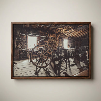 Rustic Industrial Wall Art - Vintage Workshop Print