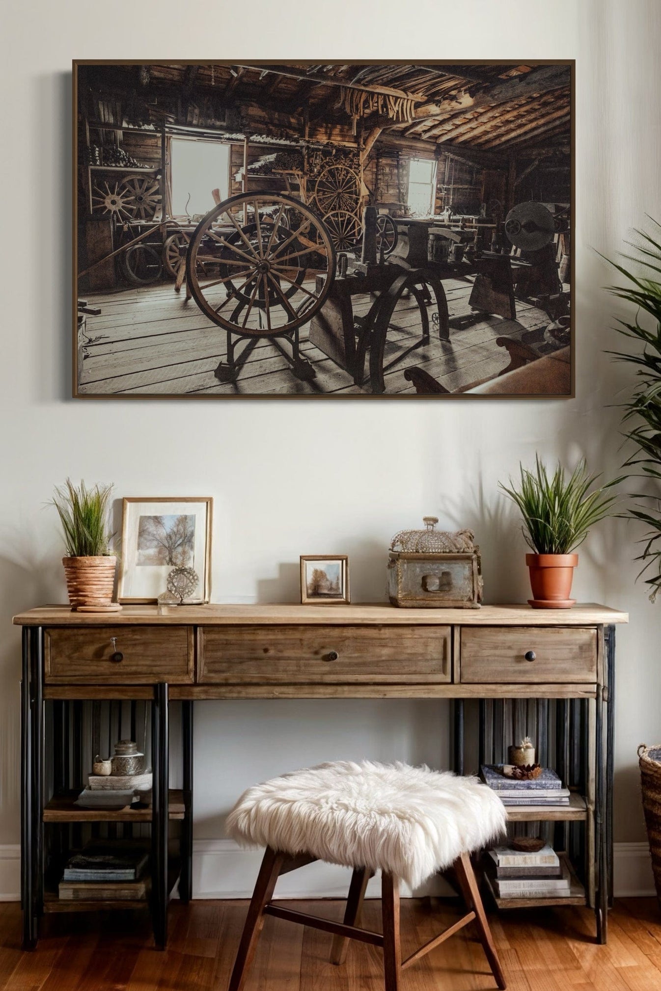 Rustic Industrial Wall Art Timeless Workshop Charm Photo Inspiration