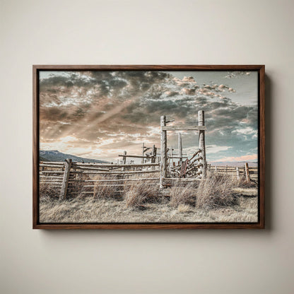 Rustic Montana Print - Scenic Canvas Wall Art