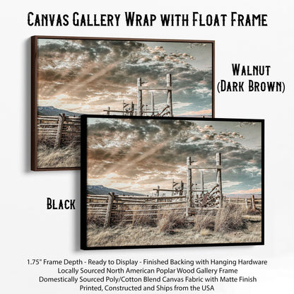 Rustic Montana Scenic Print Canvas-Black Frame / 12 x 18 Inches Wall Art Teri James Photography