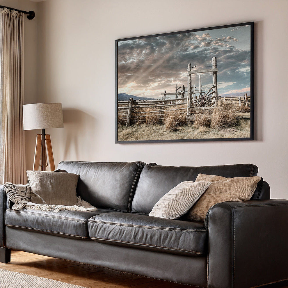 Rustic Montana Scenic Print: Western Landscape Charm