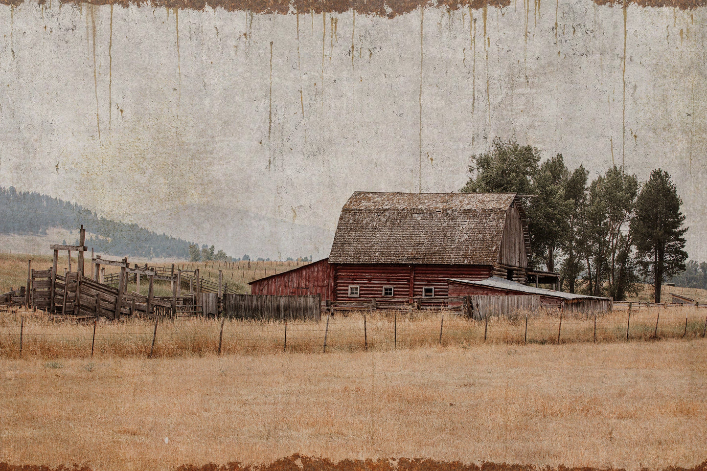Rustic Red Barn Canvas Wall Art Teri James Photography
