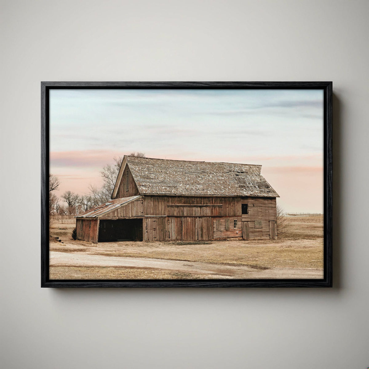 Rustic Wall Art Canvas - Old Barn Farmhouse Wall Decor