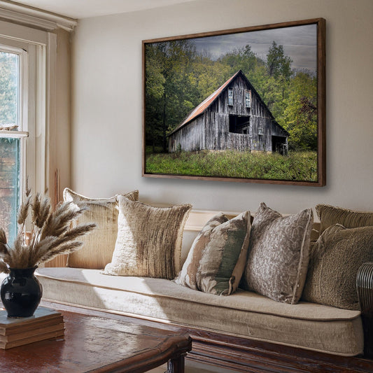 Rustic Wall Decor – Old Barn Art Canvas Farmhouse Style Decor Accent Wall Art Teri James Photography