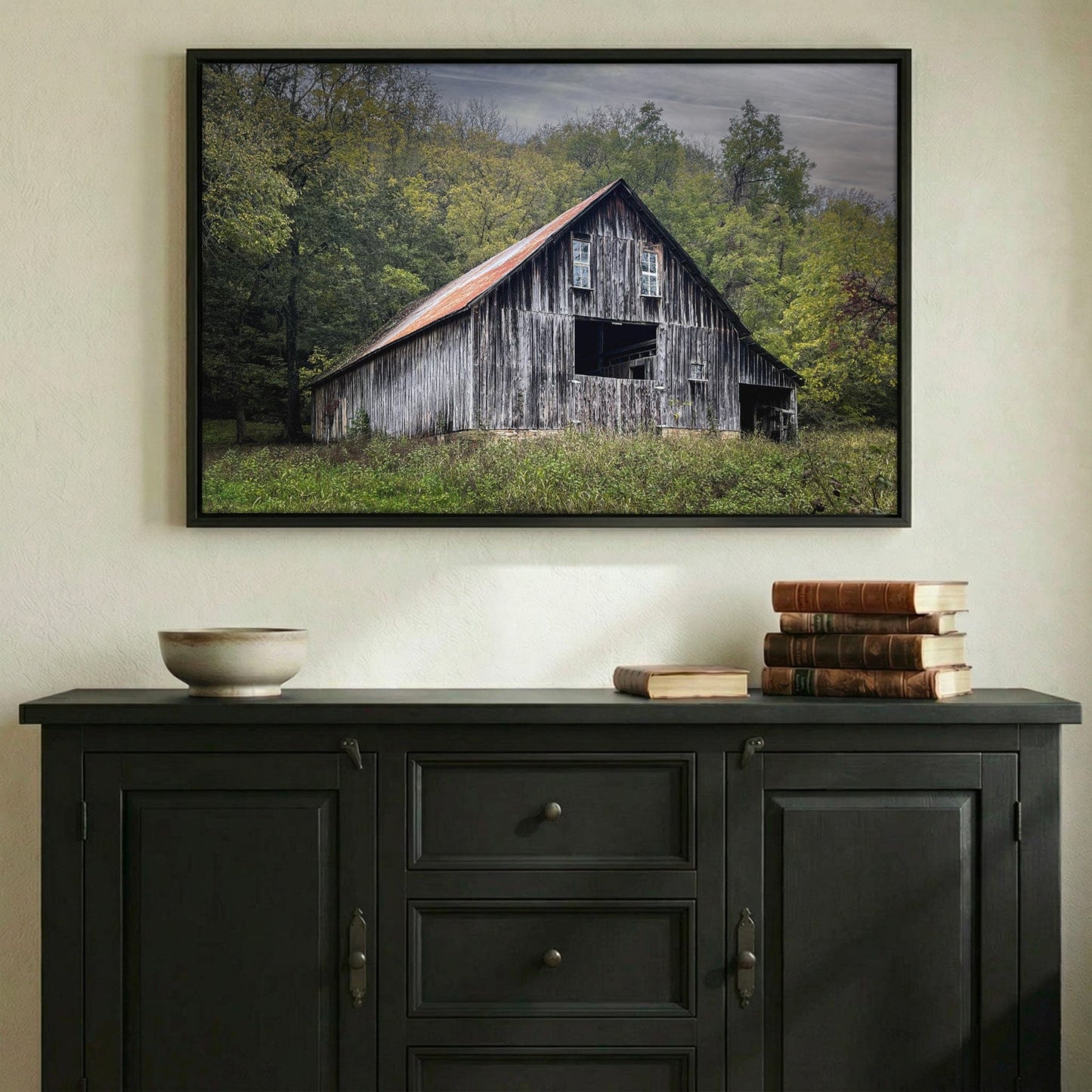 Rustic Wall Decor – Old Barn Art Canvas Farmhouse Style Decor Accent Wall Art Teri James Photography