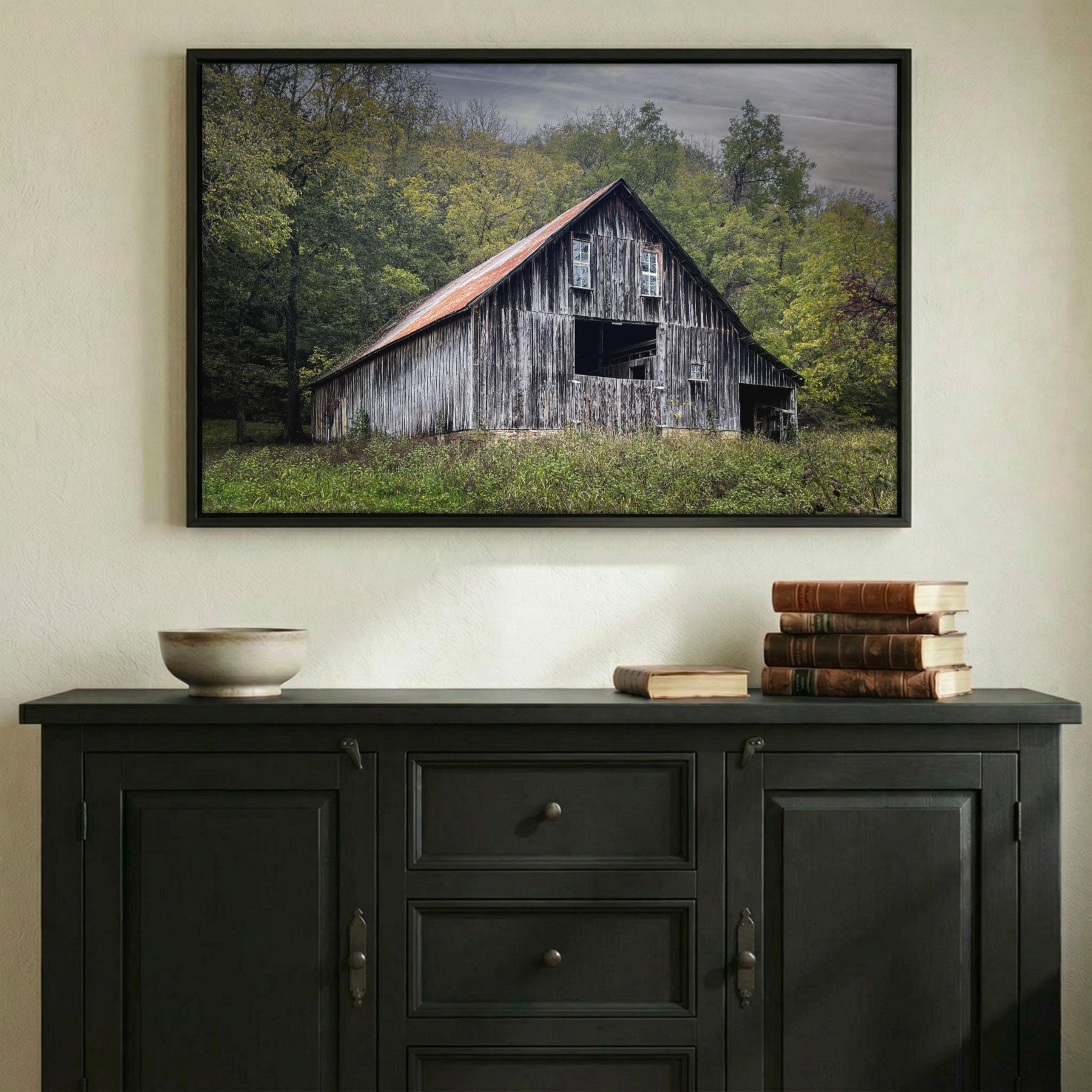 Rustic Wall Decor – Old Barn Art Canvas Farmhouse Style Decor Accent Wall Art Teri James Photography