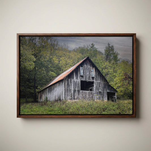 Rustic Wall Decor – Old Barn Art Canvas