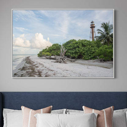 Sanibel Island Lighthouse Beach Canvas Wall Art Teri James Photography