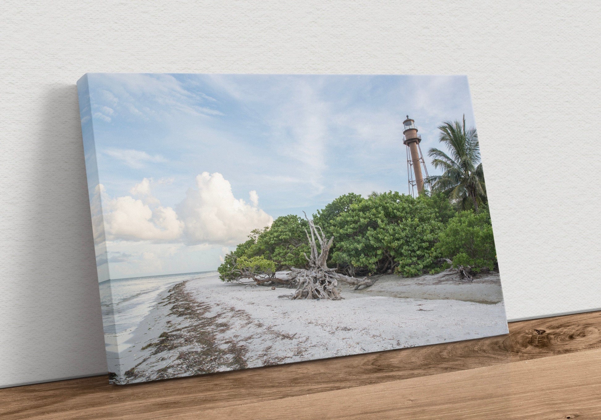 Sanibel Island Lighthouse Beach Canvas Canvas-Unframed / 12 x 18 Inches Wall Art Teri James Photography