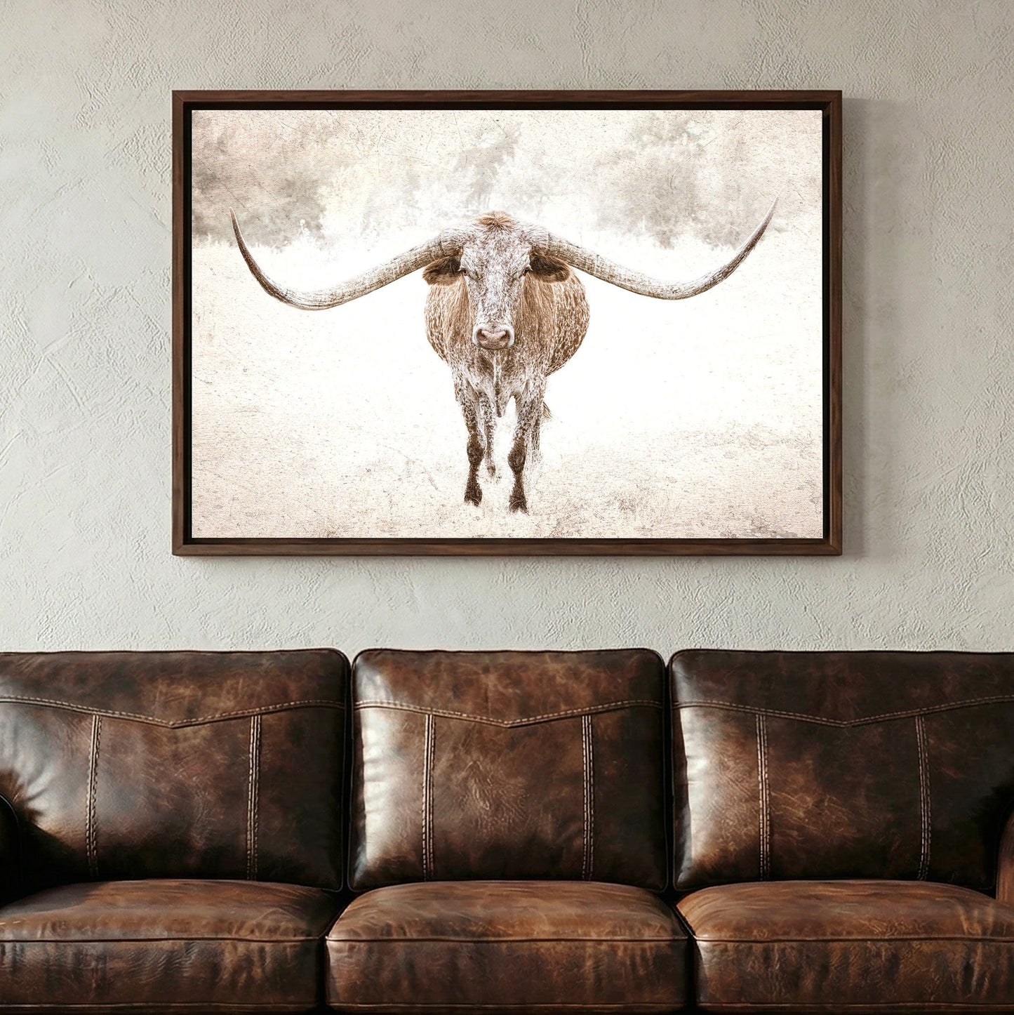 Sepia Longhorn Canvas Art Wall Art Teri James Photography