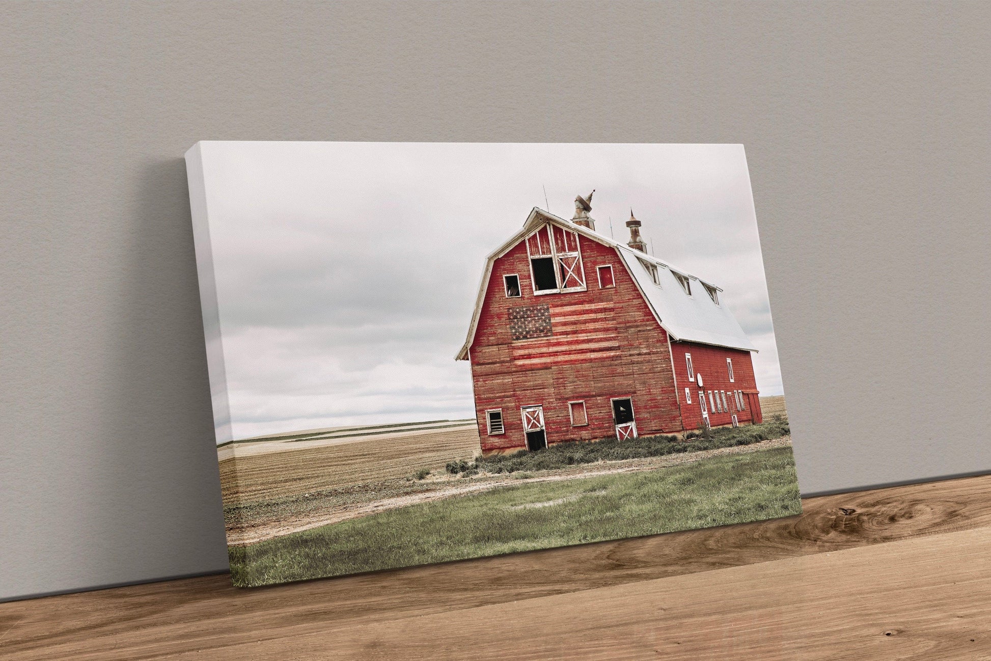 Set of 3 Patriotic Old Barn Prints Wall Art Teri James Photography