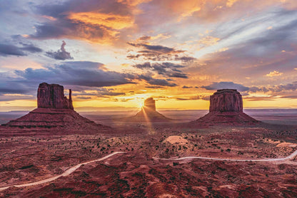 Southwest Home Decor Wall Art - Monument Valley Paper Photo Print / 12 x 18 Inches Wall Art Teri James Photography