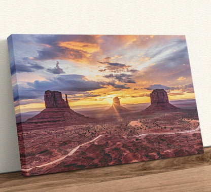 Southwest Home Decor Wall Art - Monument Valley Canvas-Unframed / 12 x 18 Inches Wall Art Teri James Photography