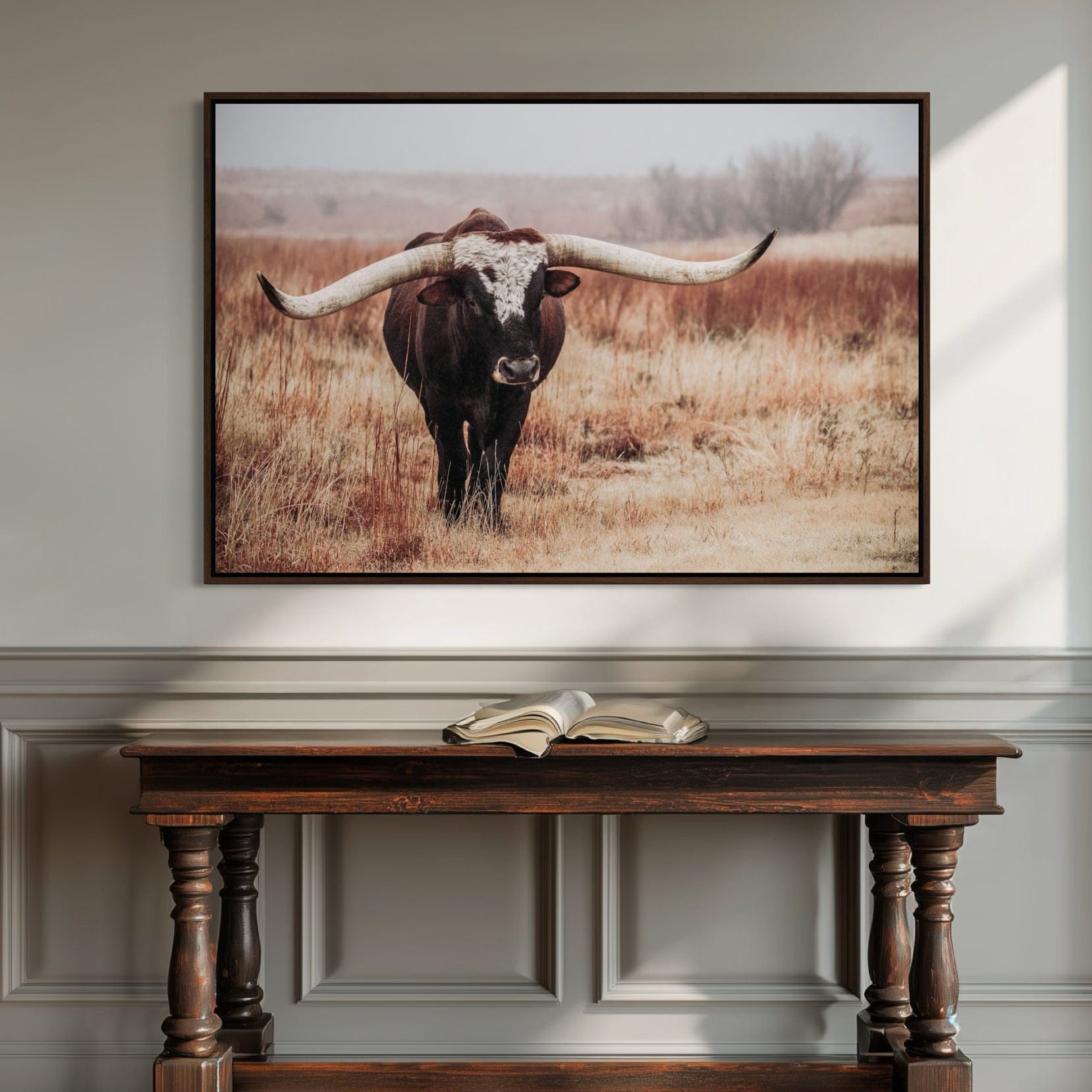 Texas Longhorn Bull Canvas Print Wall Art Teri James Photography