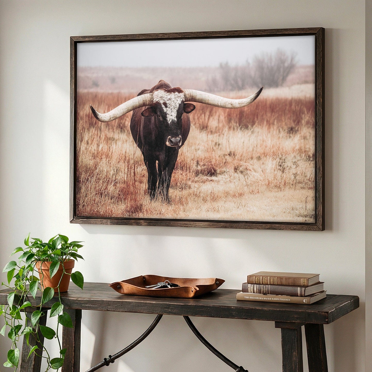 Texas Longhorn Bull Canvas Print Wall Art Teri James Photography
