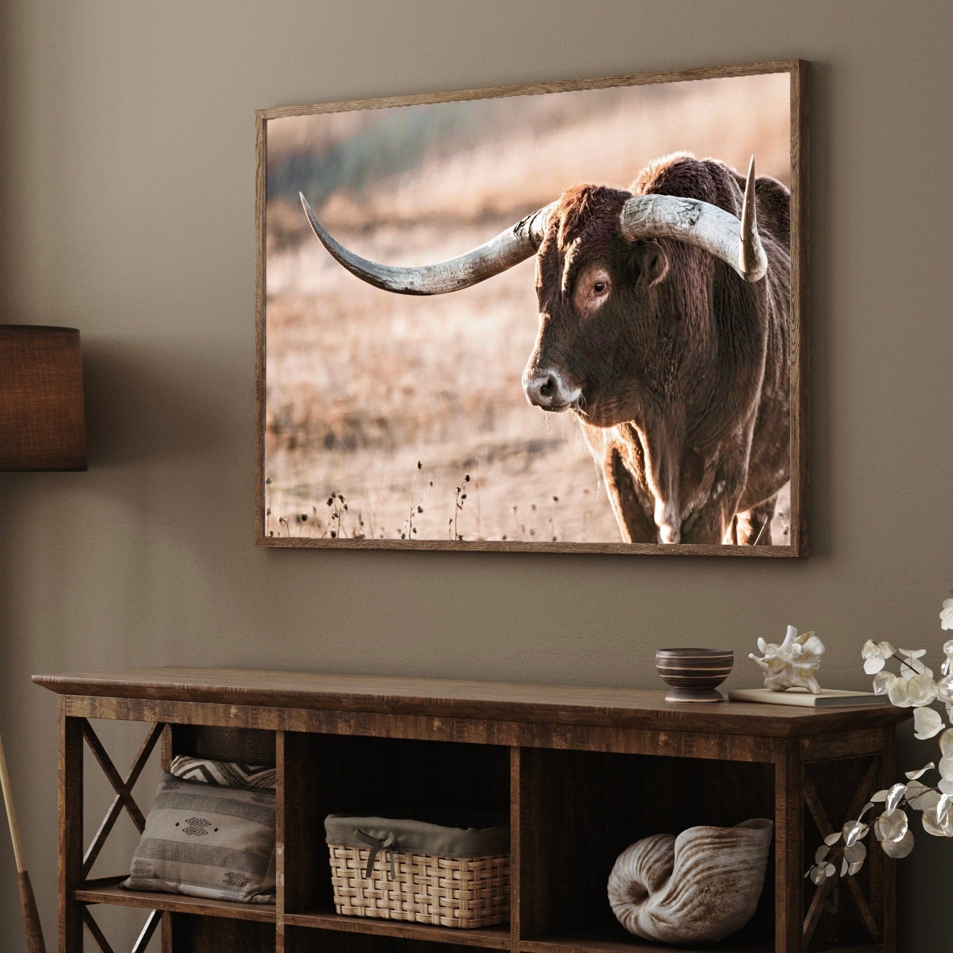 Texas Longhorn Bull Canvas Wall Art Teri James Photography