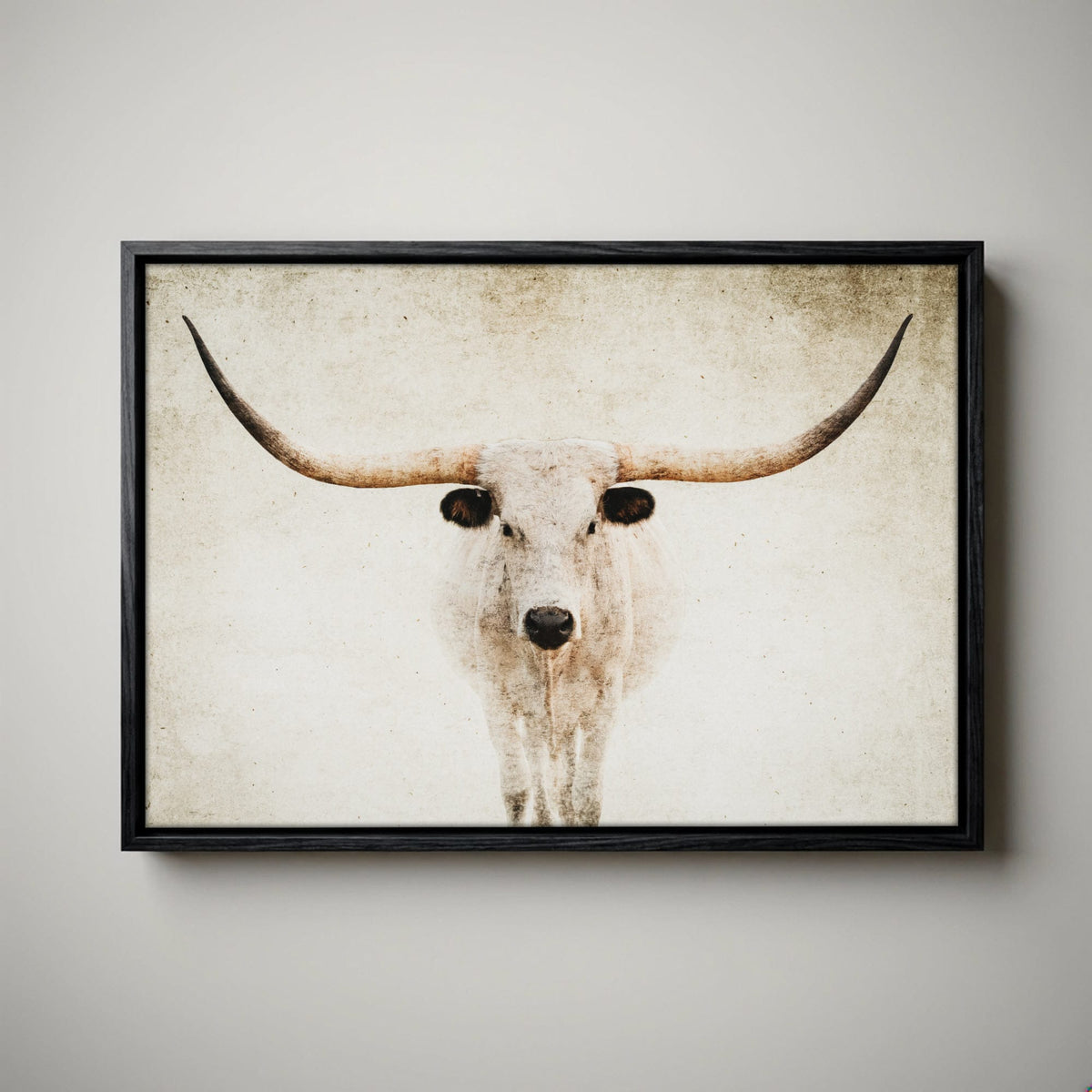 Texas Longhorn Canvas - Modern Farmhouse Wall Art