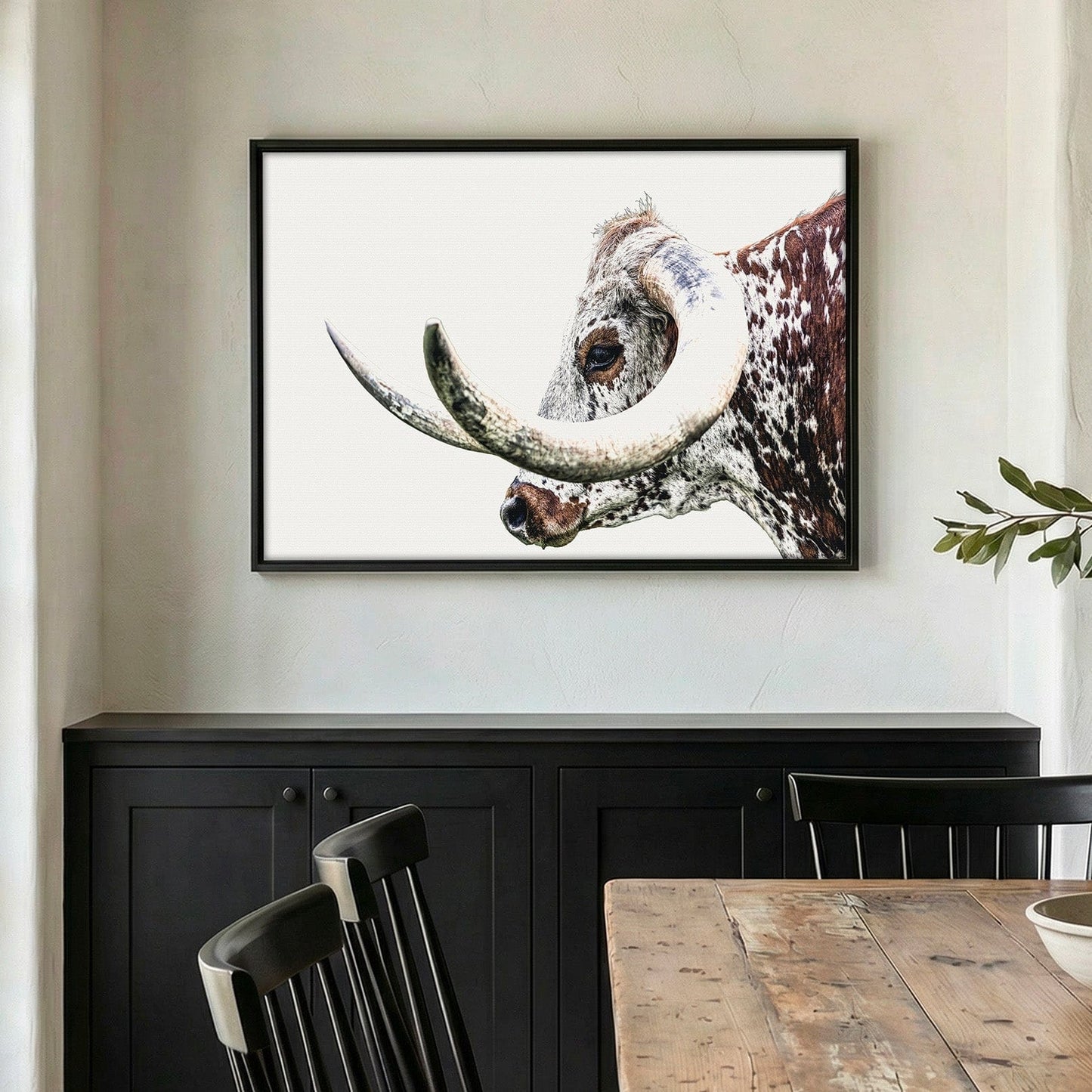 Texas Longhorn Closeup Canvas Wall Art Teri James Photography