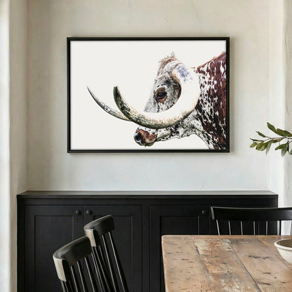 Texas Longhorn Closeup Canvas Wall Art Teri James Photography