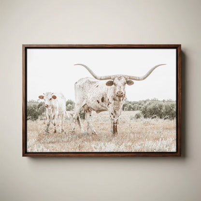 Texas Nursery Wall Art - Longhorn Cow & Calf