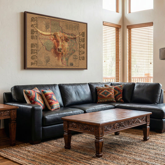 Texas Wall Art Map & Longhorn Wall Art Teri James Photography