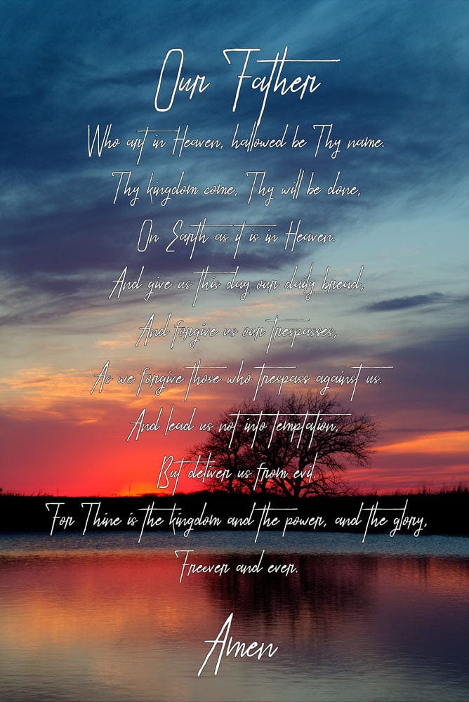 The Lord's Prayer Inspirational Wall Art Paper Photo Print / 12 x 18 Inches Wall Art Teri James Photography