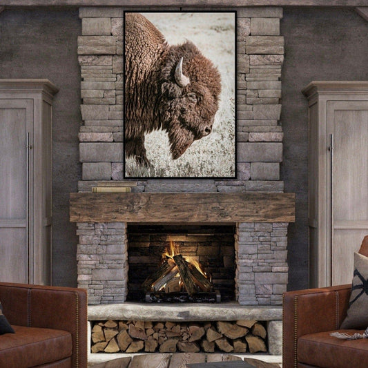 Vertical Bison Canvas Art Wall Art Teri James Photography