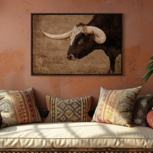 Western Art Longhorn Canvas Print Wall Art Teri James Photography