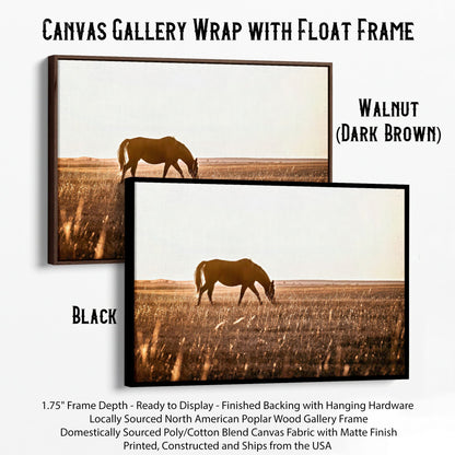 Western Bedroom Decor Horse Art Canvas-Black Frame / 12 x 18 Inches Wall Art Teri James Photography