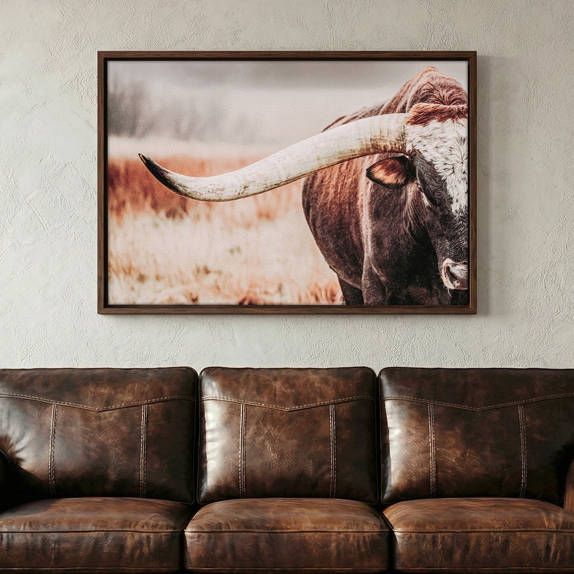 Western Canvas Wall Art - Longhorn Bull Wall Art Teri James Photography