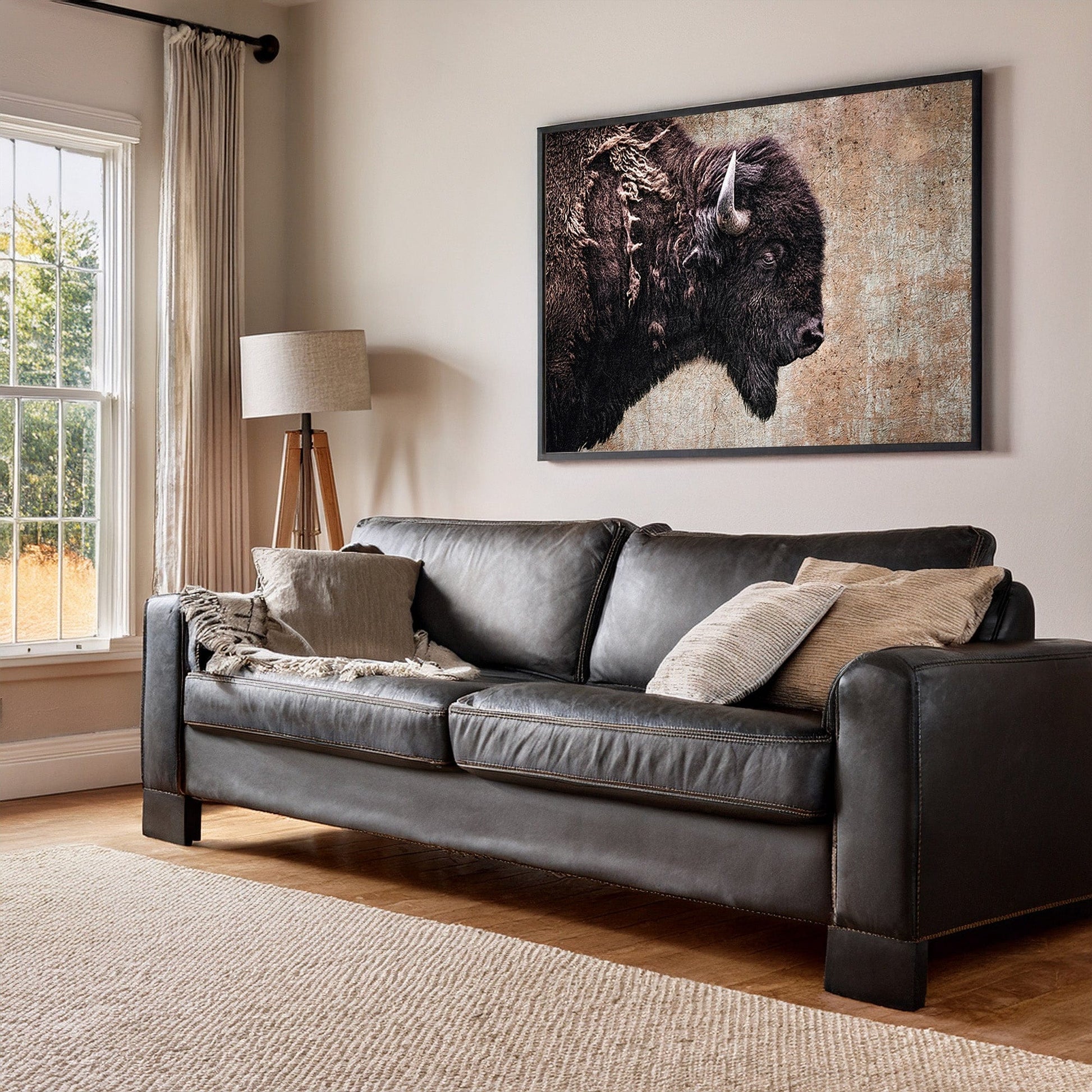 Western Decor Bison Painting Wall Art Teri James Photography