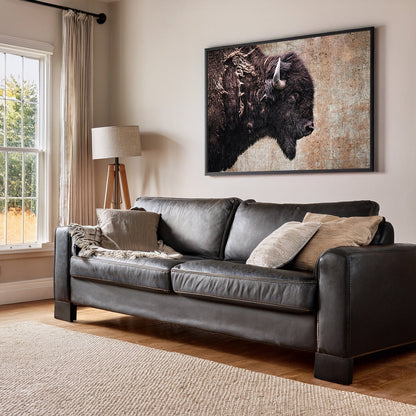 Western Decor Bison Painting Wall Art Teri James Photography