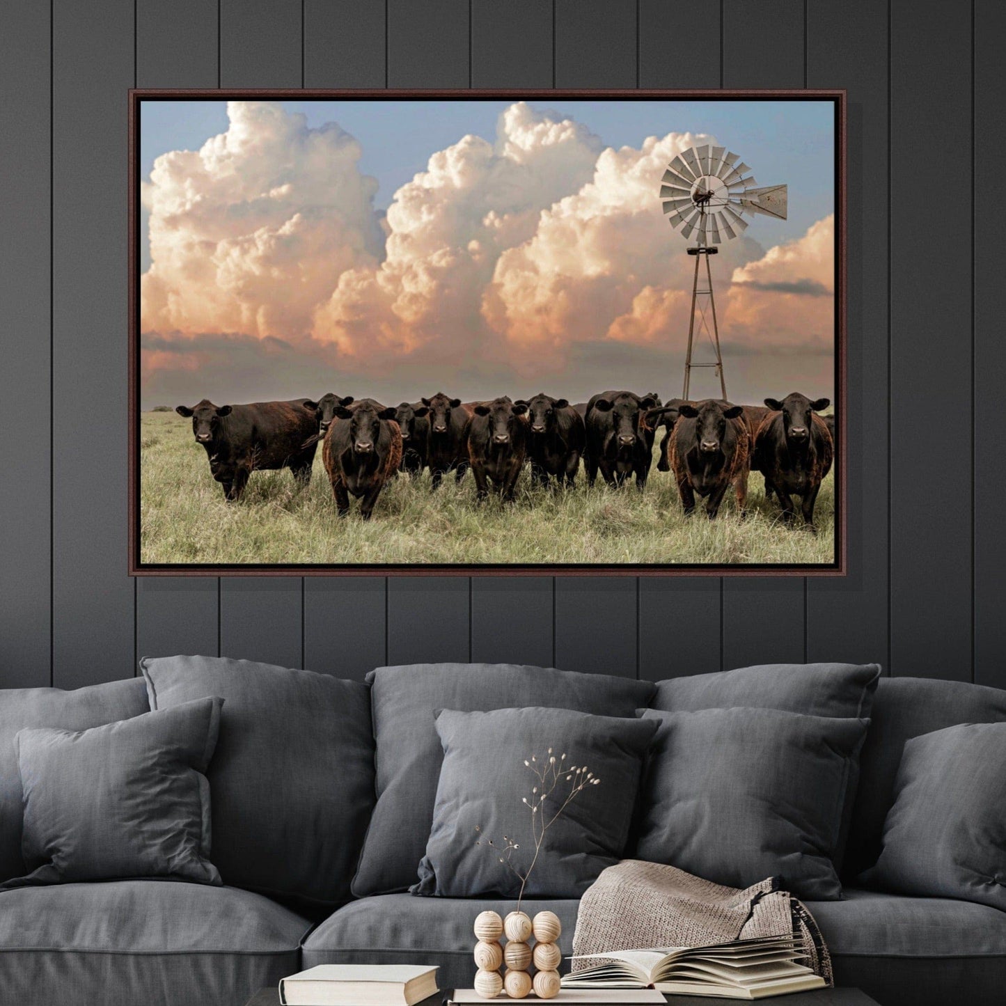 Western Landscape Art Print - Angus Cattle Wall Art Teri James Photography
