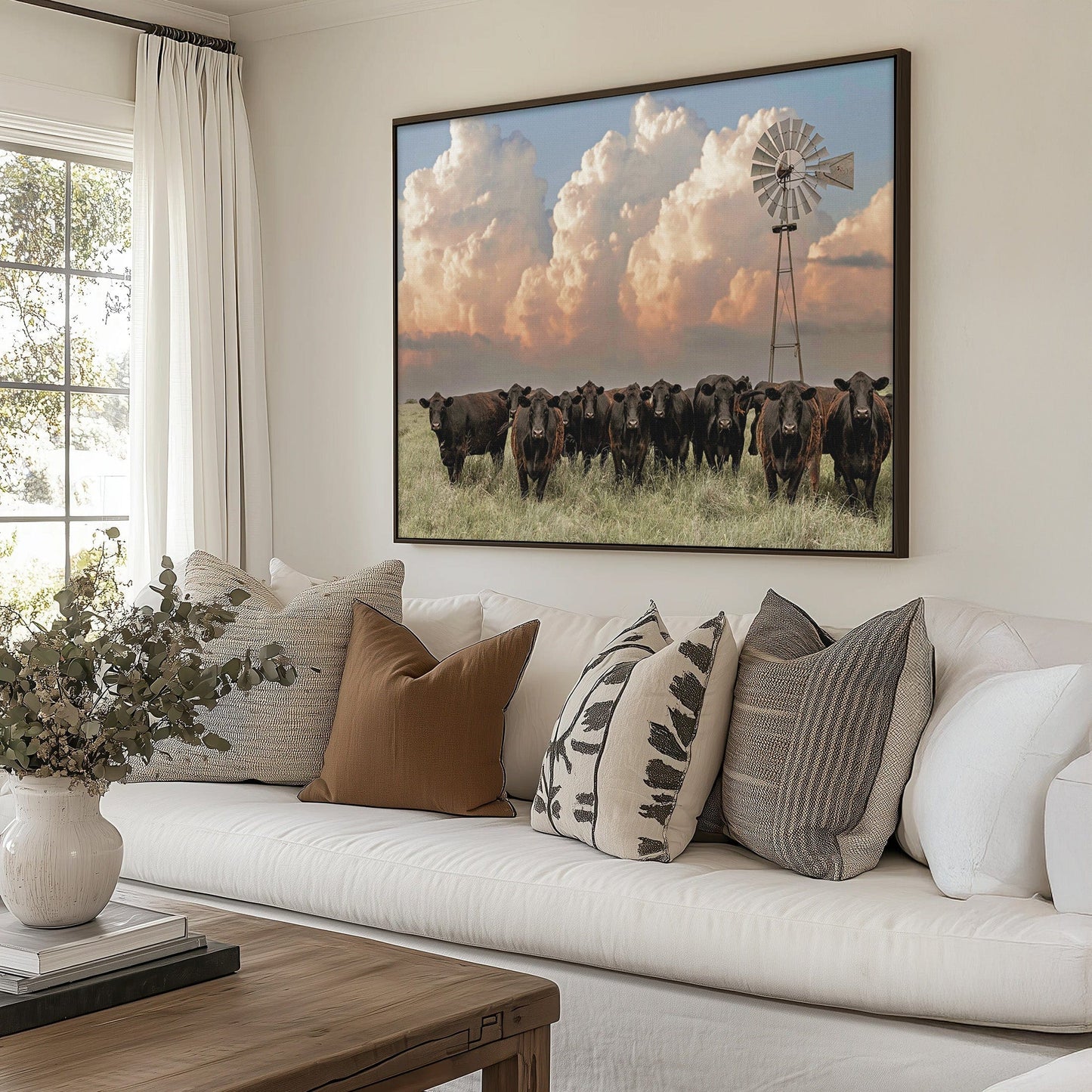 Western Landscape Art Print - Angus Cattle Wall Art Teri James Photography
