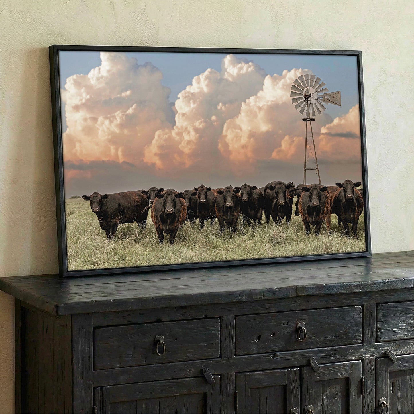 Western Landscape Art Print - Angus Cattle Wall Art Teri James Photography
