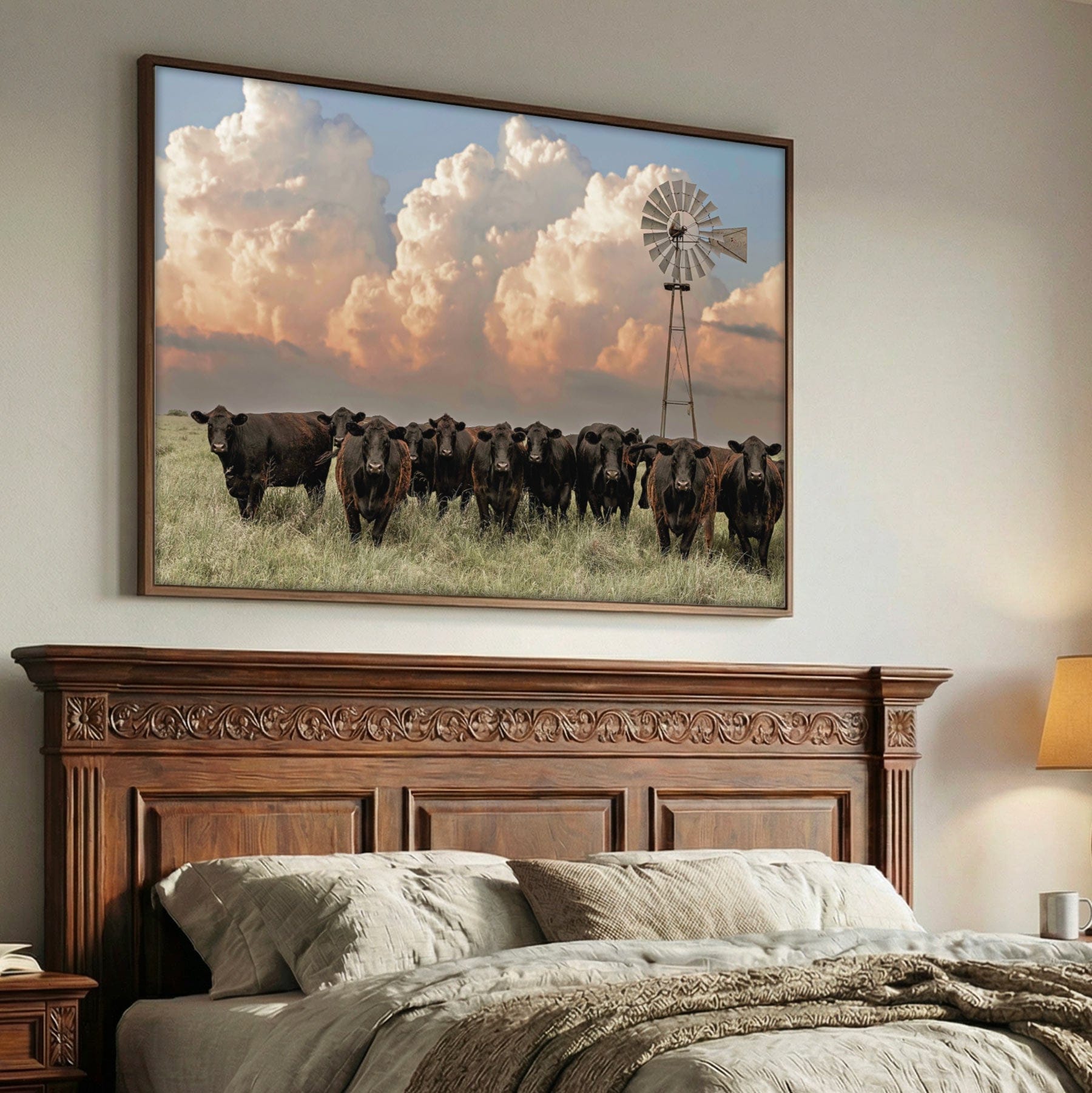 Western Landscape Art Print - Angus Cattle Wall Art Teri James Photography