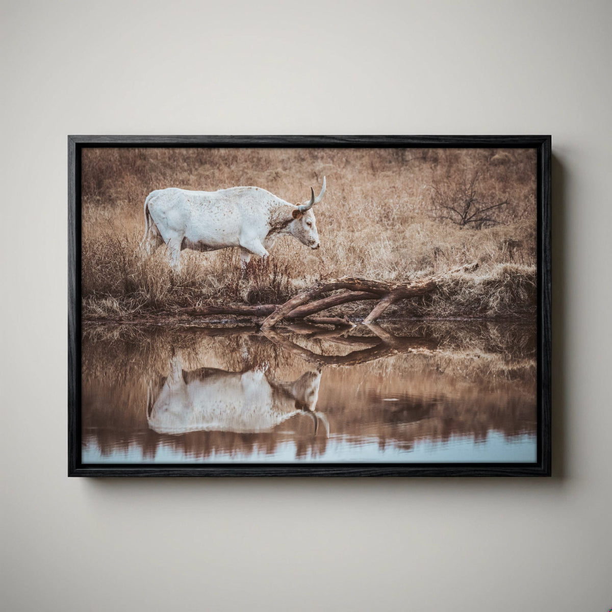 Western Living Room Decor - Longhorn Wall art