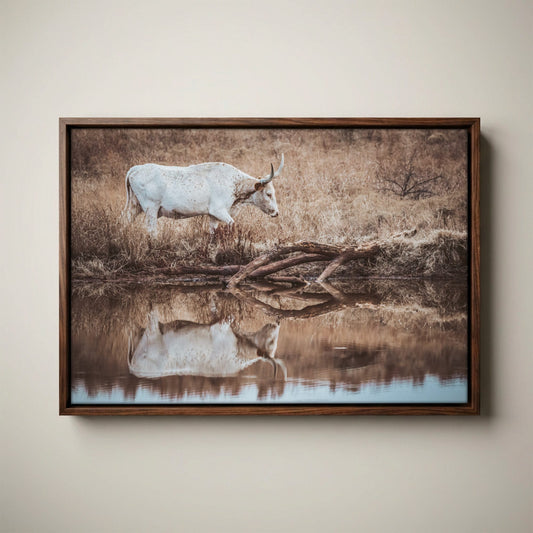 Western Living Room Decor - Longhorn Wall art