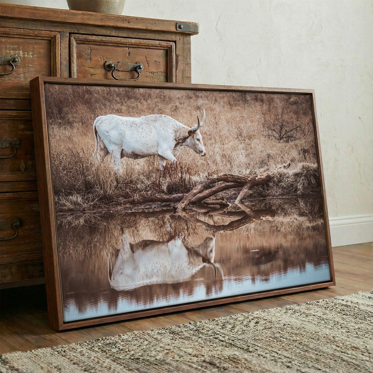 Western Living Room Decor - Longhorn Wall art Wall Art Teri James Photography