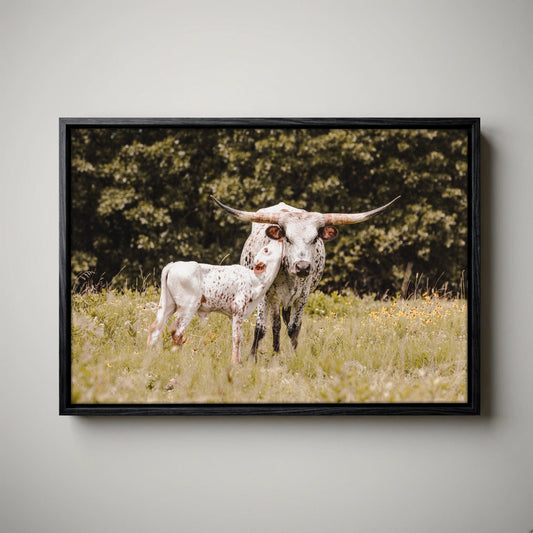 Western Nursery Decor - Texas Longhorn Canvas