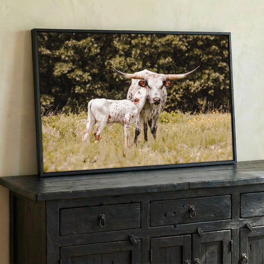 Western Nursery Decor - Texas Longhorn Canvas Wall Art Teri James Photography