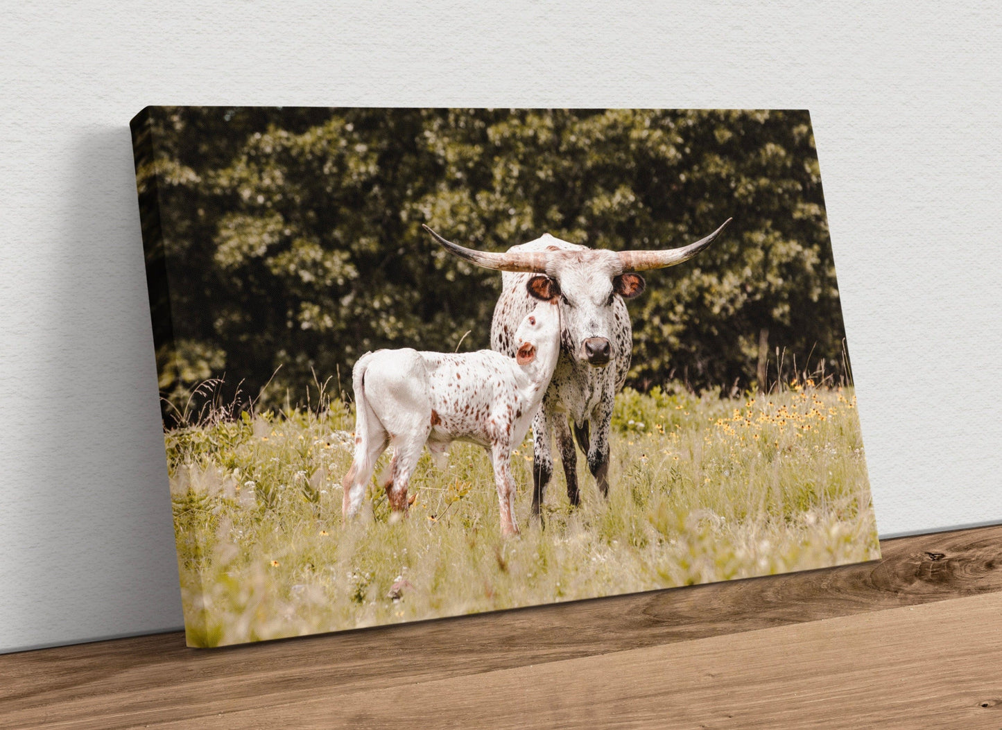 Western Nursery Decor - Texas Longhorn Canvas Canvas-Unframed / 12 x 18 Inches Wall Art Teri James Photography