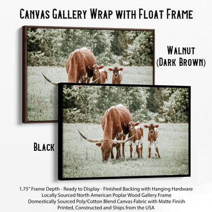 Western Nursery Wall Art for Twins Canvas-Black Frame / 12 x 18 Inches Wall Art Teri James Photography
