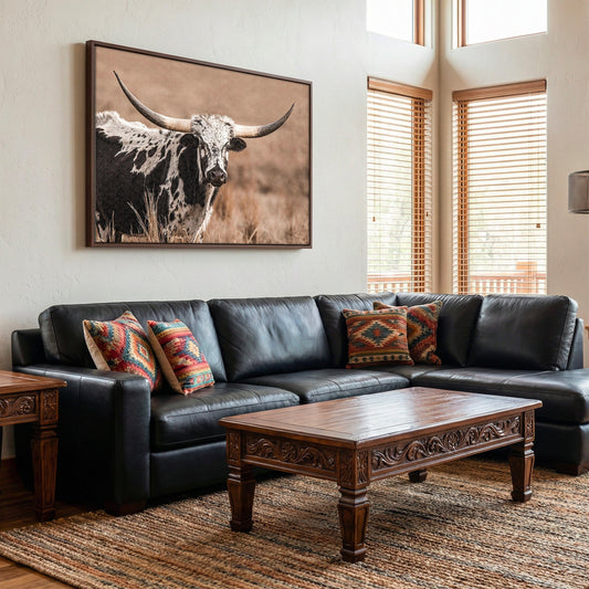 Western Themed Home Decor - Longhorn Wall Art Wall Art Teri James Photography