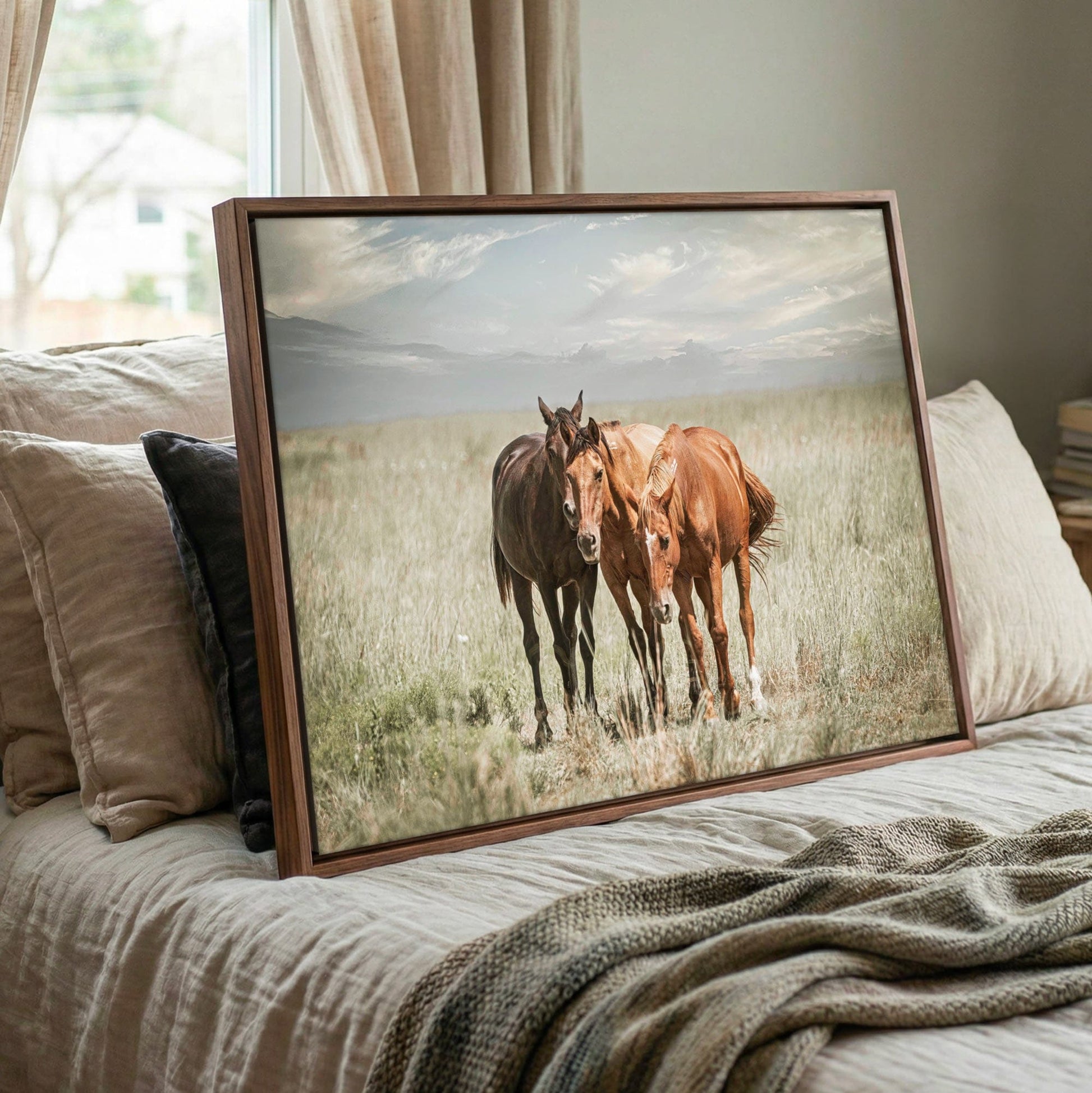 Western Wall Art Featuring Wild Horses Canvas – Rustic Horse Artwork From Osage County Wall Art Teri James Photography