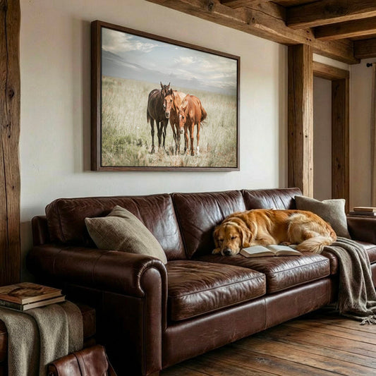 Western Wall Art Featuring Wild Horses Canvas – Rustic Horse Artwork From Osage County Wall Art Teri James Photography