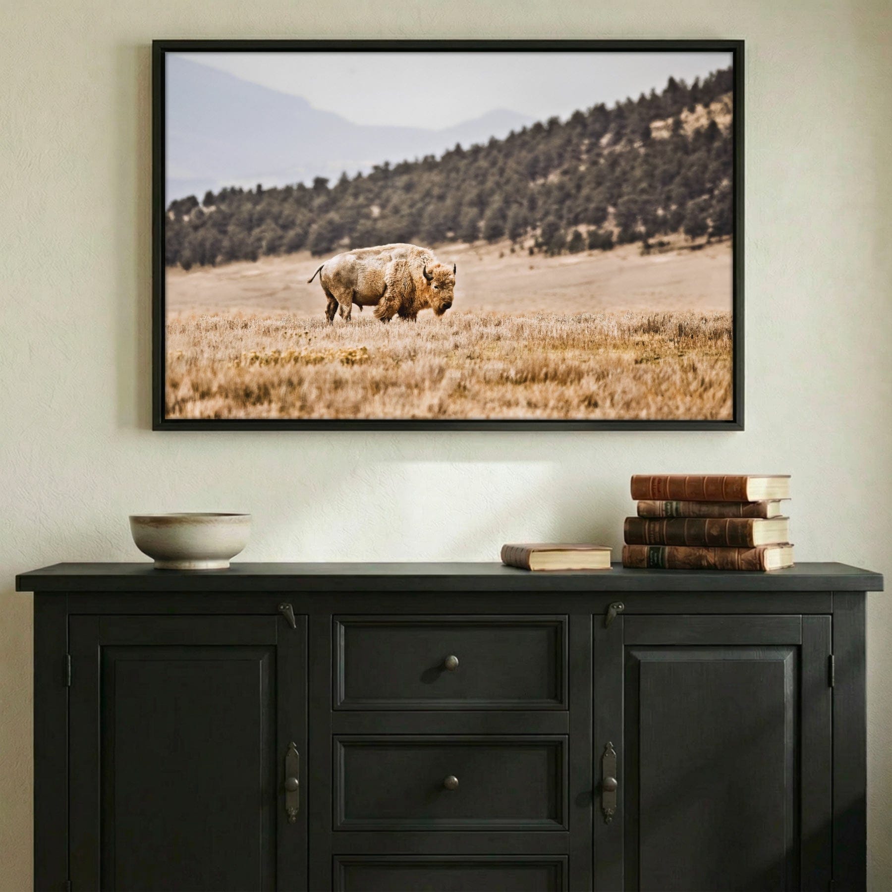 White Buffalo Art – Buffalo Canvas Print | Wildlife Wall Decor Wall Art Teri James Photography