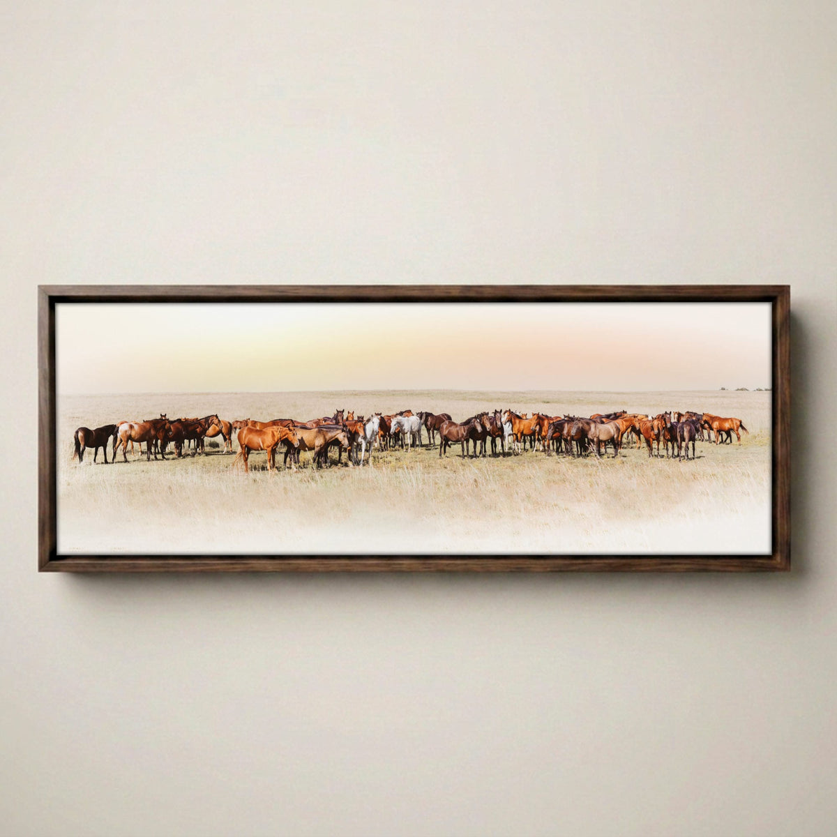 Wild Horse Canvas – Large Panoramic Horse Art