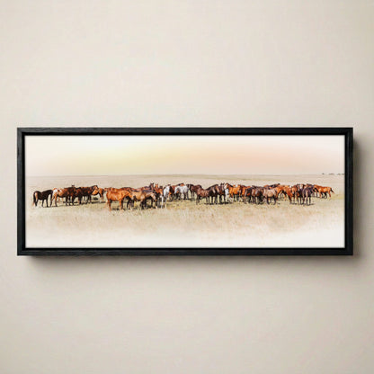 Wild Horse Canvas – Large Panoramic Horse Art